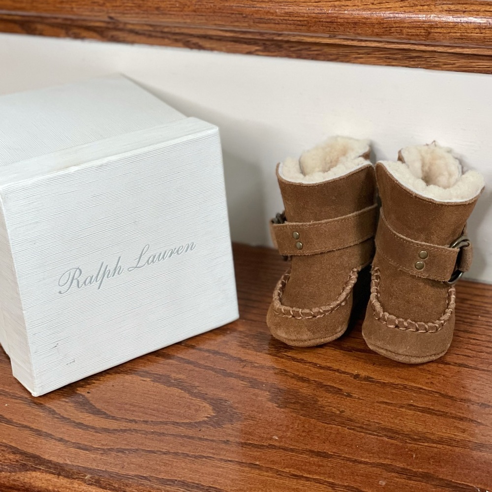 Ralph Lauren Leather Ugg Boots Sz1